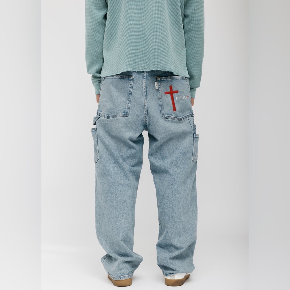 TRINITY WASHED BLUE DENIM XXL